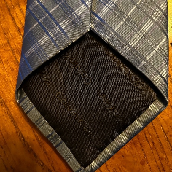 Calvin Klein Mens 100% Silk Tie Plaid NEW! - Picture 3 of 6